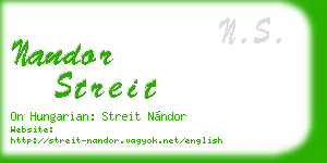nandor streit business card