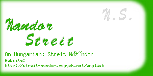 nandor streit business card